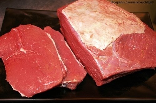 Bio Rind Hüfte als Steak geschnitten 500g (4 Stück)