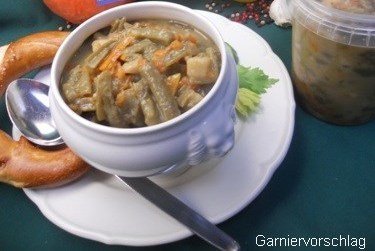 Bio Grüne Bohnen Suppe mit Rindfleisch 450g